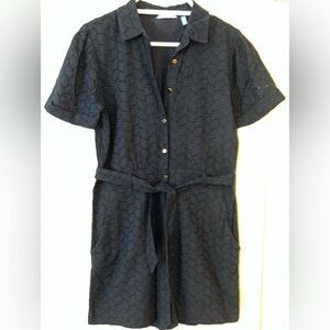 Draper James Navy Eyelet Romper